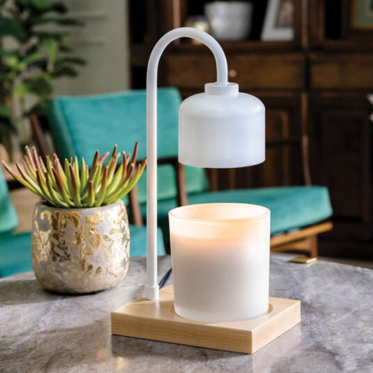 White & Wood Arched Lamp - RRP $69.95 - Wholesale - OUT OF STOCK