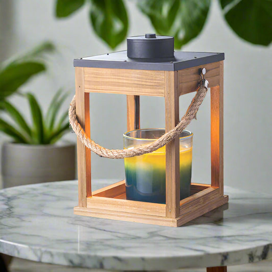 Wood and Rope Candle Warmer Lantern - COMING SOON